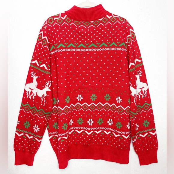 Tipsy Elves Christmas Climax Humping Reindeer Faire Isle Ugly Christmas Sweater - Picture 3 of 7